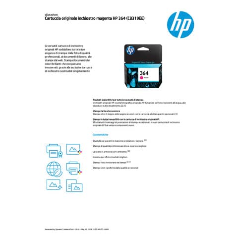 Cartuccia inkjet 364 HP magenta  CB319EE